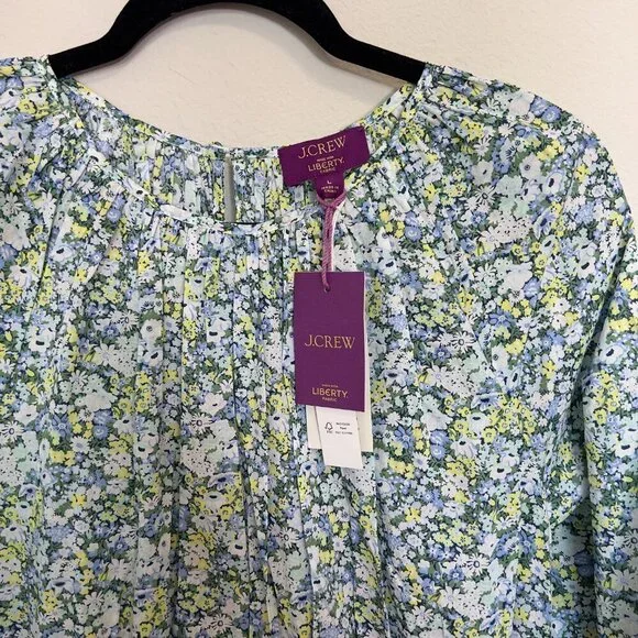 J.Crew x Liberty Floral Long Sleeve Dress - Size Large (NWT)